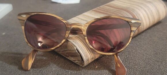 RARE VTG American Optical Women\'s Sunglasses Calobar lenses w Tan-Amber tint main image 13